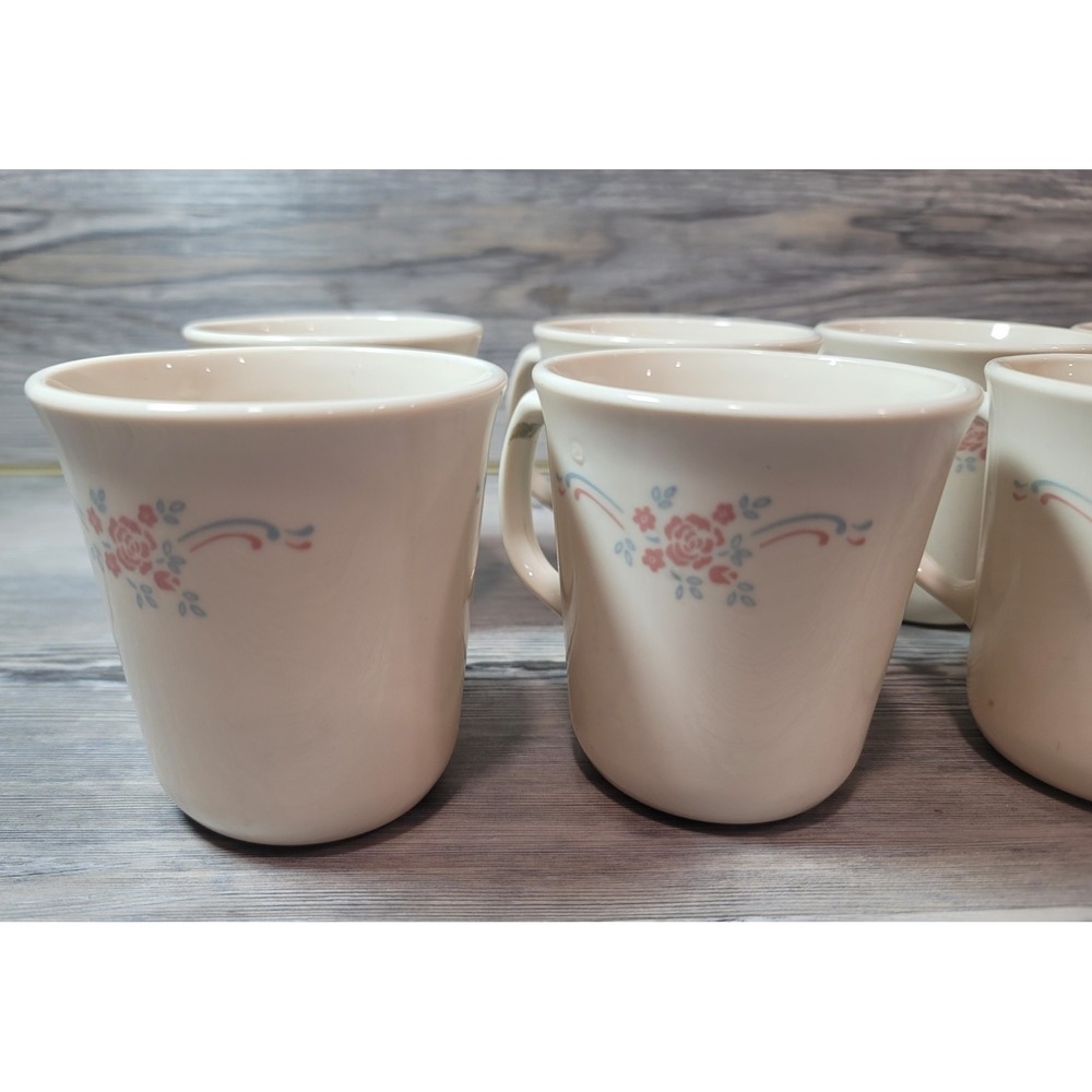 Set Of 4 Corning Corelle English Breakfast Retired Pattern Coffee Mugs